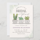 Succulent Greenery Vrijgezellenfeest Kaart (Voorkant)