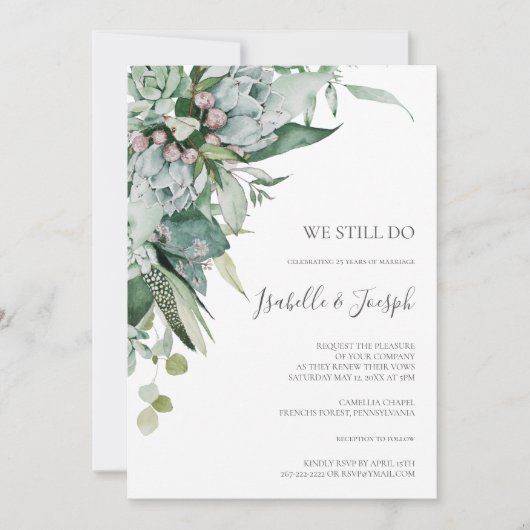 Succulent Greenery | We gaan nog steeds over tot d Kaart (Voorkant)