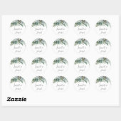 Succulent Greenery | Weddenschap-envelopzegels Ronde Sticker (Vel)