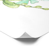 Succulent Greenery Wreath Bridal Shower Welcome Poster (Hoek)