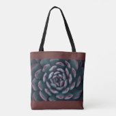 Succulent - groen en rood tote bag (Achterkant)