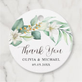 Succulent groen Moderne bruiloft Dank u Bedankjes Labels (Voorkant)