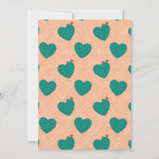 Succulent Heart Fiesta-Baby shower Kaart (Achterkant)