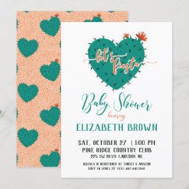 Succulent Heart Fiesta-Baby shower Kaart