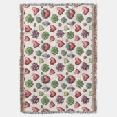 Succulent Heart Waterverf Valentijnsdag Pattern Deken (Voorkant Verticaal)