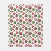 Succulent Heart Waterverf Valentijnsdag Pattern Fleece Deken (Voorkant)