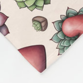 Succulent Heart Waterverf Valentijnsdag Pattern Fleece Deken (Hoek)