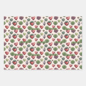 Succulent Heart Waterverf Valentijnsdag Pattern Inpakpapier Vel (Voorkant 2)