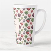 Succulent Heart Waterverf Valentijnsdag Pattern Latte Mok (Rechts)