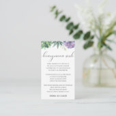 Succulent Honeymoon Wish Fund Enclosure Card Informatiekaartje (Staand voorkant)