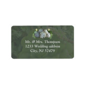 Succulent Hues of Bleek Blues bruiloft Labels (Voorkant)