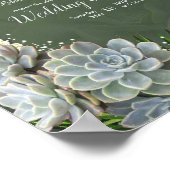 Succulent Hues of Bleek Blues & Green Announcement Poster (Hoek)