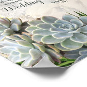 Succulent Hues of Bleek Blues & Green Announcement Poster (Hoek)