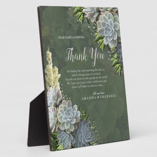 Succulent Hues of Bleek Blues & Green Dank u Fotoplaat (Zijkant)