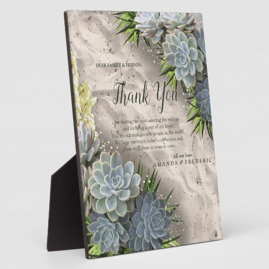 Succulent Hues of Bleek Blues & Green Dank u Fotoplaat (Zijkant)