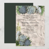 Succulent Hues of Bleek Blues Jubileum Kaart (Voorkant / Achterkant)