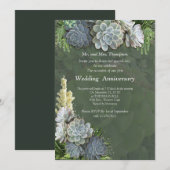 Succulent Hues of Bleek Blues Jubileum Kaart (Voorkant / Achterkant)