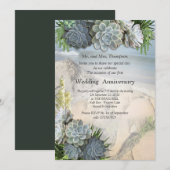 Succulent Hues of Bleek Blues Jubileum Kaart (Voorkant / Achterkant)