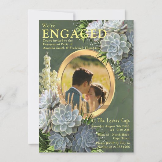 Succulent Hues of Bleek Blues Kaart (Voorkant)