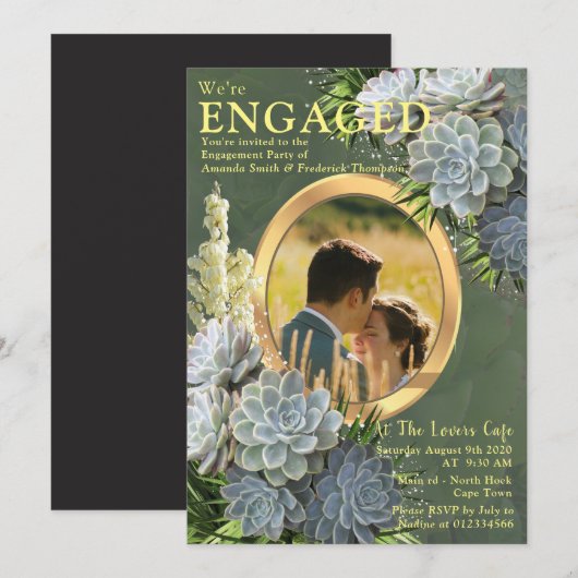 Succulent Hues of Bleek Blues Kaart (Voorkant / Achterkant)