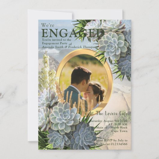 Succulent Hues of Bleek Blues Kaart (Voorkant)