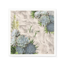 Succulent Hues of Bleek Blues Napkins