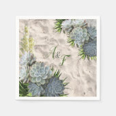 Succulent Hues of Bleek Blues Napkins Servet (Voorkant)