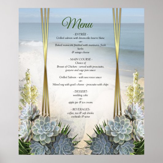 Succulent Hues of Bleek Blues Poster (Voorkant)