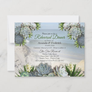 Succulent Hues of Bleek Blues Rehearsal diner Kaart