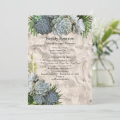 Succulent Hues of Bleek Blues Reunion Kaart (Staand voorkant)