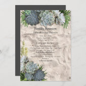 Succulent Hues of Bleek Blues Reunion Kaart (Voorkant / Achterkant)