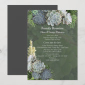 Succulent Hues of Bleek Blues Reunion Kaart (Voorkant / Achterkant)