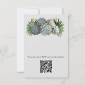 Succulent Hues of Bleek Blues RSVP Kaartje (Achterkant)