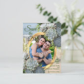 Succulent Hues of Bleek Blues Save the Date Aankondigingskaart (Staand voorkant)