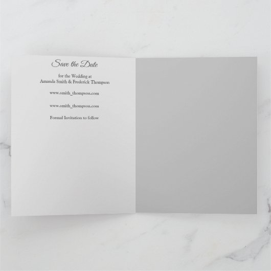 Succulent Hues of Bleek Blues Save the Dates Kaart (Binnen)