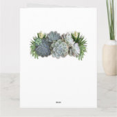 Succulent Hues of Bleek Blues Save the Dates Kaart (Achterkant)