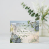 Succulent Hues of Bleek Blues Verloving Uitnodiging Briefkaart (Staand voorkant)