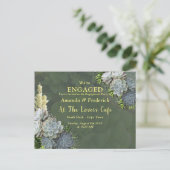 Succulent Hues of Bleek Blues Verloving Uitnodiging Briefkaart (Staand voorkant)