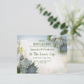 Succulent Hues of Bleek Blues Verloving Uitnodiging Briefkaart (Staand voorkant)