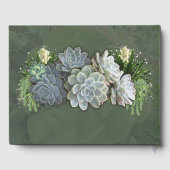 Succulent Hues of Bleek Blues Wedding Gastenboek (Achterkant)