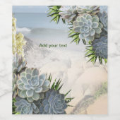 Succulent Hues of Bleek Blues Wijn Etiket (Enkel label)