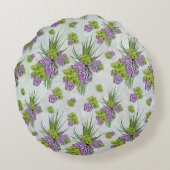 Succulent Hues of Zee Green & Lavender tones Rond Kussen (Achterkant)
