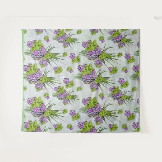 Succulent Hues of Zee Green & Lavender tones Wandkleed (Voorkant (horizontaal))