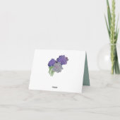 Succulent Hues of Zee Green, Violet Hartelijk dank Bedankkaart (Achterkant)