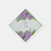 Succulent Hues of Zee Green, Violet Napkins Servet (Hoek)