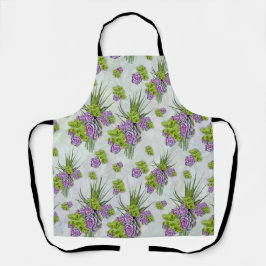 Succulent Hues van Zee Groene & Lavender tones All Schort