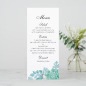 Succulent huwelijksdiner menu. Cactus menu party (Staand voorkant)
