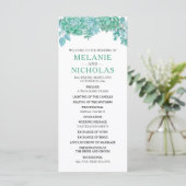 Succulent huwelijksprogramma 3973 programmakaart (Staand voorkant)