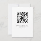 Succulent Hybrid Wedding RSVP Card with QR Code Kaart (Achterkant)