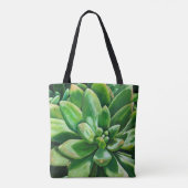 Succulent in groen tote bag (Achterkant)